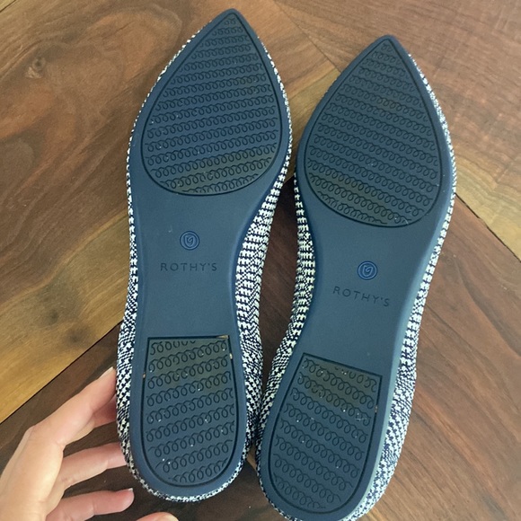 Rothy’s Archived Navy Herringbone Points size 9.5 - Picture 7 of 7